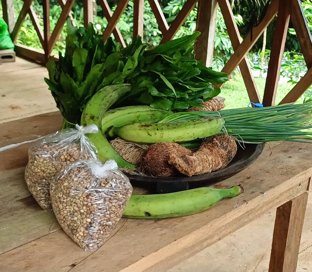 Productos agrícolas locales frescos