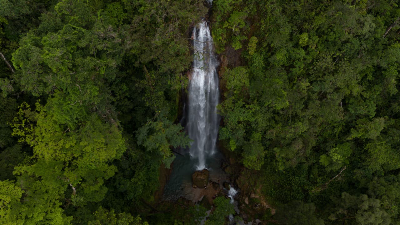 Cascada de La Arenilla vista aérea